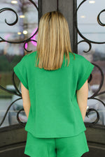 Trendy Tracie Top-Kelly Green