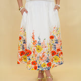 Spring Garden Party Midi Skirt