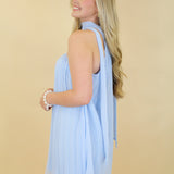 Pretty Pleated Scarf Dress