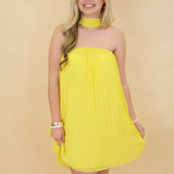 Pretty Pleated Scarf Dress