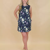 Floral Denim Shift Dress