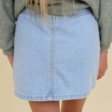 Little Pleated Denim Skirt