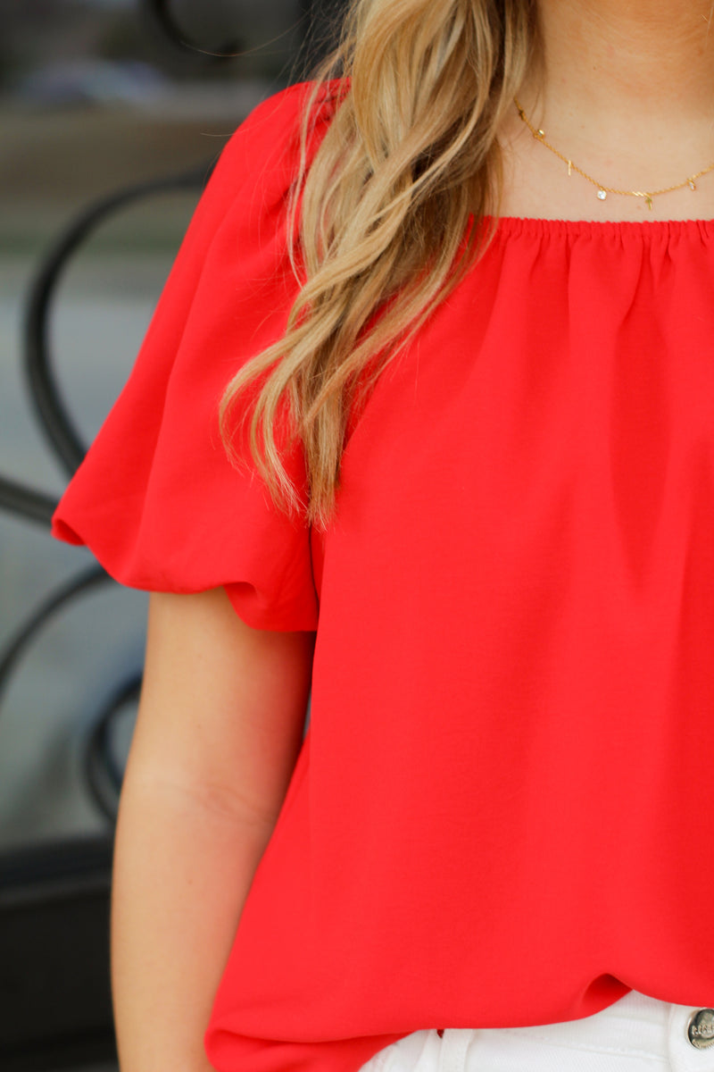 Basically the Cutest Top-Red
