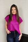 Fancy All Girl Sweater-Magenta