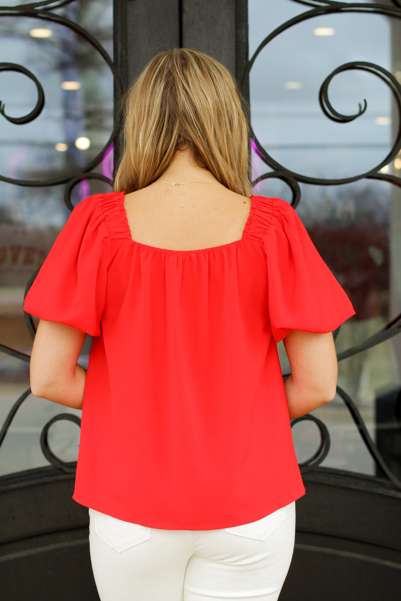 Basically the Cutest Top-Red