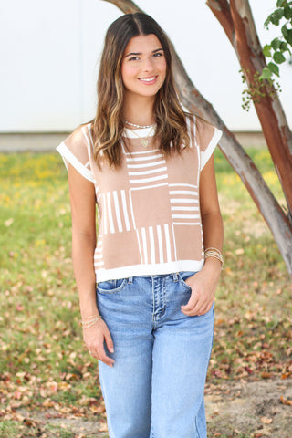 checkered sweater vest