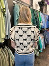 Argyle Zip Top