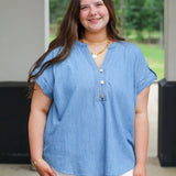 Chambray Button Up Top