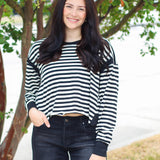 Active in Stripes Open Back Top