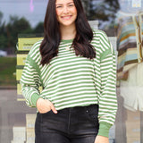 Active in Stripes Open Back Top