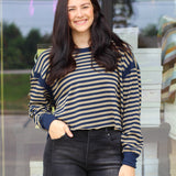 Active in Stripes Open Back Top