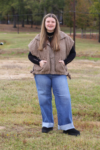 Sherpa Fur Sleeveless Vest