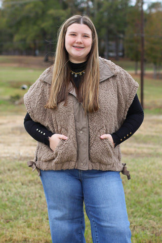 Sherpa Fur Sleeveless Vest