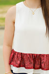 Happy Game Day Top-Ivory/Maroon