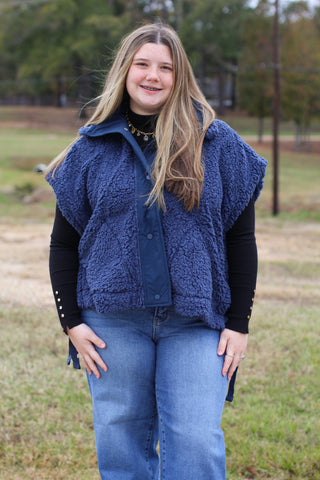 Sherpa Fur Sleeveless Vest