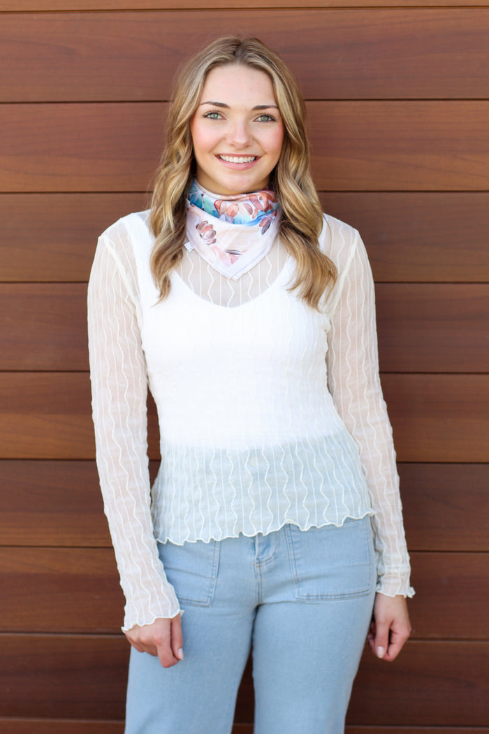 Wavy Mesh Top