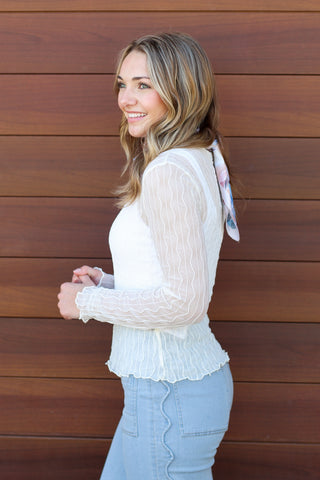 Wavy Mesh Top