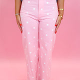 Perfect Polka Dot Straight Leg Pants