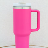 40oz. Cutest Stainless Steel Tumbler-Neon Pink