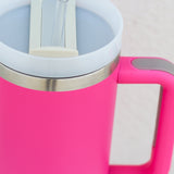40oz. Cutest Stainless Steel Tumbler-Neon Pink