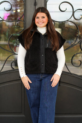 Sherpa Snap Button Vest