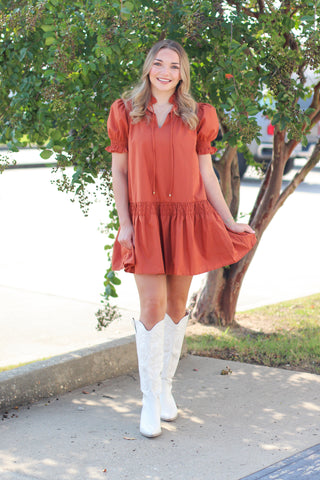 Smocked Details Dress