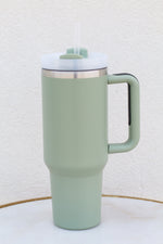 40oz. Cutest Stainless Steel Tumbler-Sage