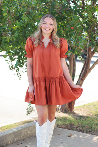 Smocked Details Dress