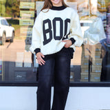 Boo Reversible Mock Neck Sweatshirt