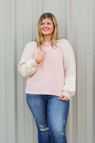 Floral Waffle Knit Top