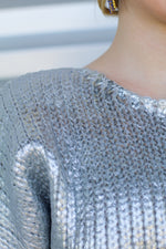 Metallic Sweater Vibes Top