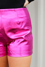 Care To Shine Shorts-Fuchsia