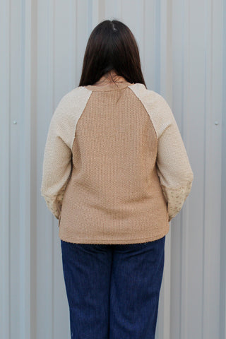 Floral Waffle Knit Top