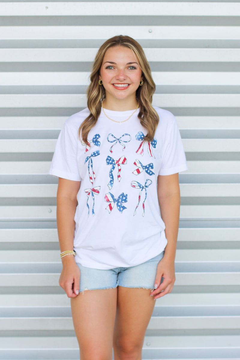 Red, White, & Bows Tee