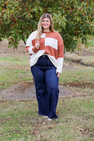 Color Block & Stripes Sweater