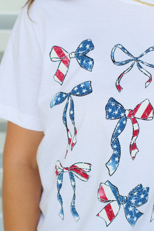 Red, White, & Bows Tee