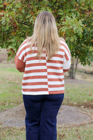 Color Block & Stripes Sweater