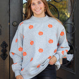 Halloween Reversible Mock Neck Sweatshirt
