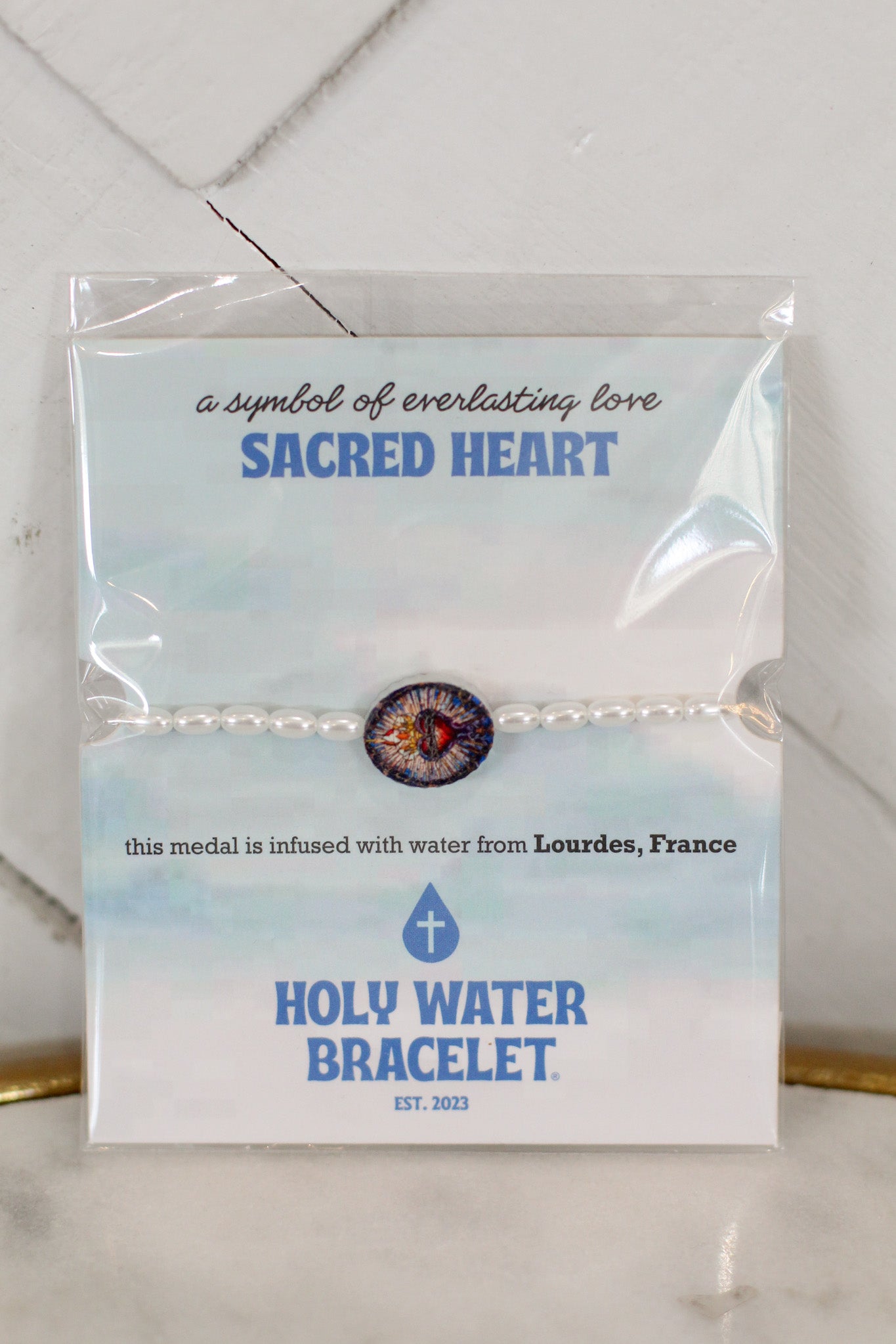Holy Water Sacred Heart Bracelet