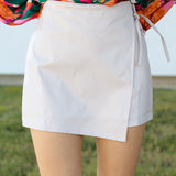 Tie Detail Leather Skort