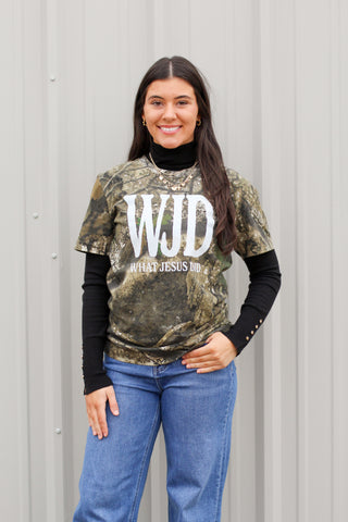 What Jesus Did Camo Top