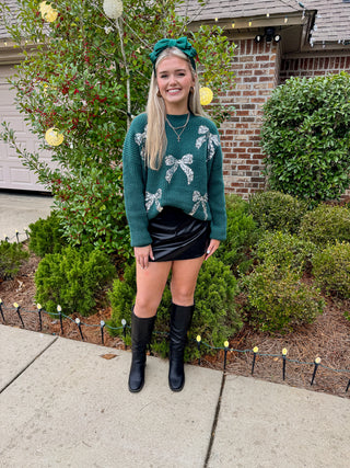 Sequin Christmas Bows Sweater
