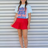 Loves Jesus & America Stripe Tee