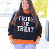 Trick or Treat Mock Neck Sweatshirt