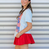 Loves Jesus & America Stripe Tee