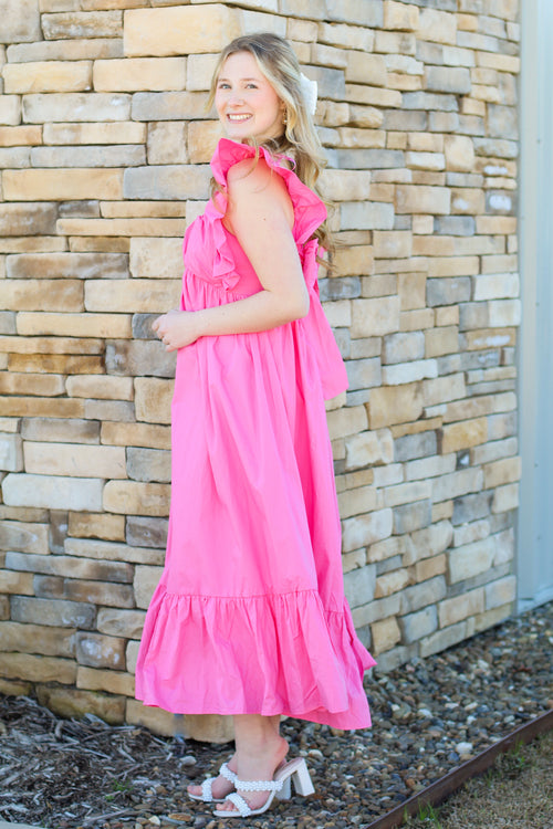 Lady Era Midi Dress-Pink