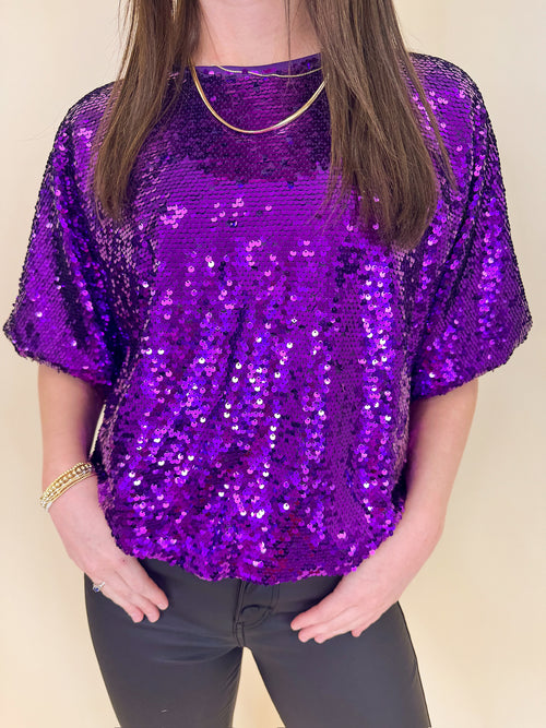 Sequin Bubble Top