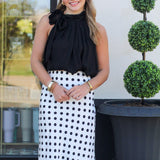 Tie Neck Bubble Top