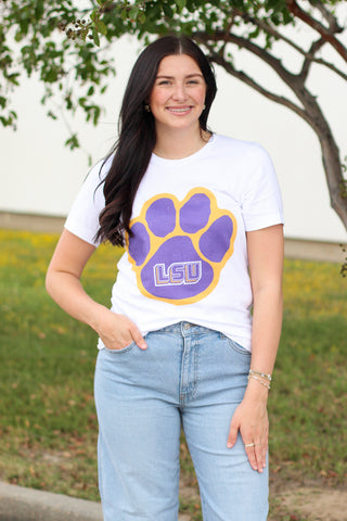 LSU paw tee
