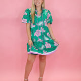 Bold in Bloom Babydoll Dress